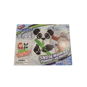 Wham O Snow Game Snowman Kit Panda Mermaid 5+ Ages Mix Foam Pieces Shaper Stakes